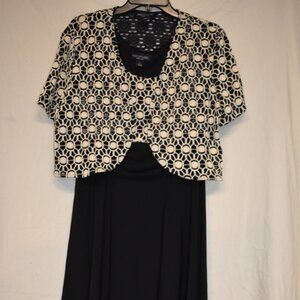 Black Dress with Matching jacket- Size Large